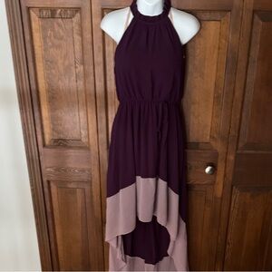 Modcloth Plum Purple and Mauve High Low Dress